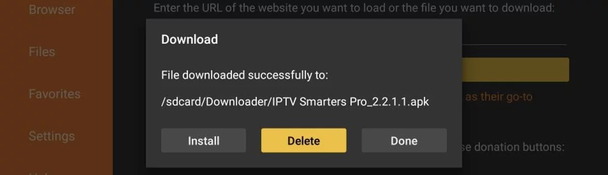 Delete option